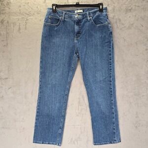 Lee Riders‎ Blue Jeans Women's Size 12 Petite Relaxed Straight Leg High Rise